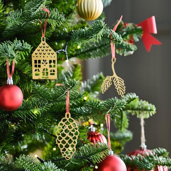 IKEA VINTERFINT Tree Ornament Set Of 3 Gold