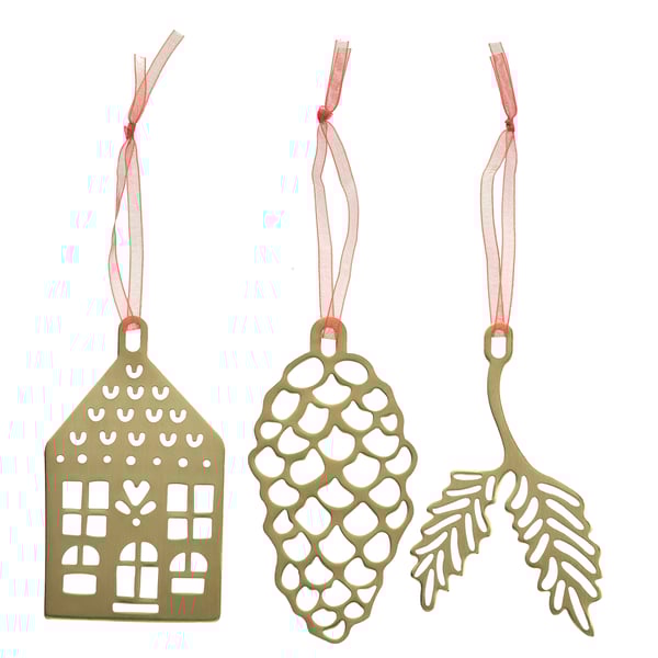 IKEA VINTERFINT Tree ornament set of 3 gold