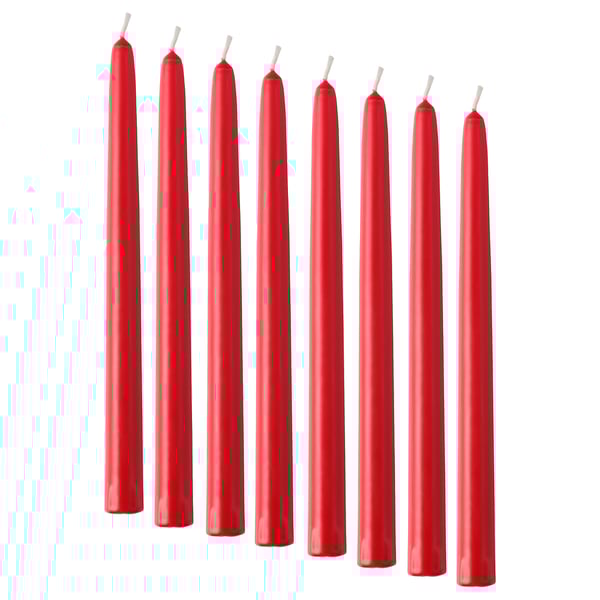 IKEA VINTERFINT Unscented taper candle red 9 ¾ "