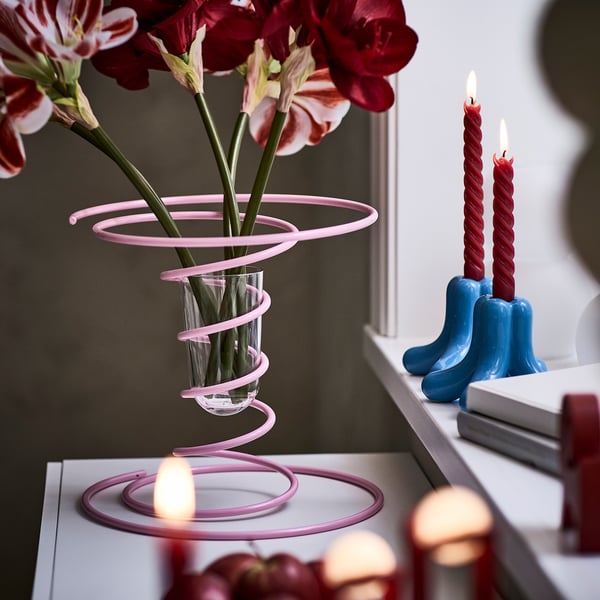 IKEA VINTERFINT Vase Pink 12 ¼ "