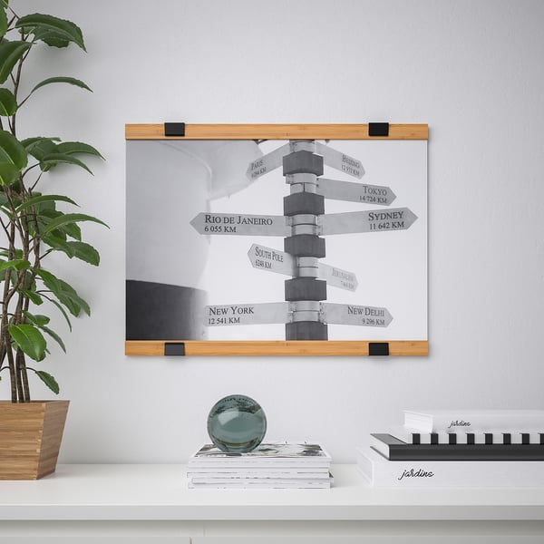 IKEA VISBÄCK Poster Hanger Bamboo 24 "