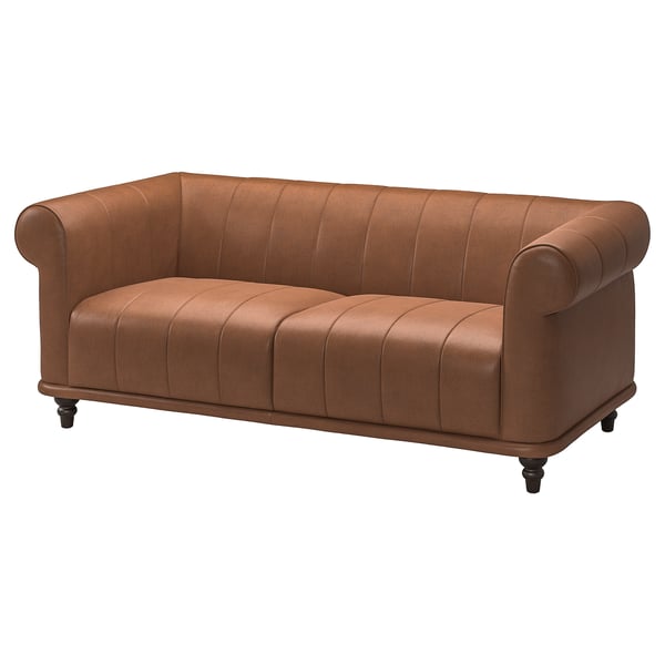 IKEA VISKAFORS Loveseat Högalid brown/brown