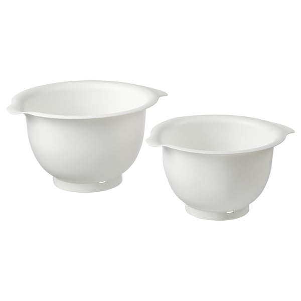 IKEA VISPAD Mixing bowl set of 2 white