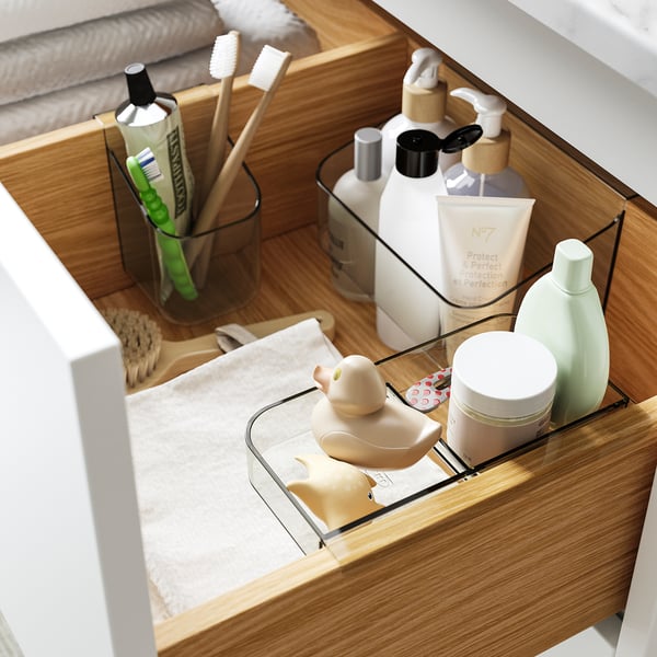 IKEA VISSLAÅN Drawer Organizers Set Of 3 Gray