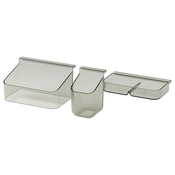IKEA VISSLAÅN Drawer organizers set of 3 gray