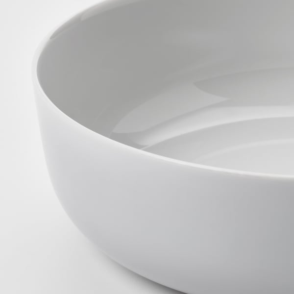 IKEA VITBLECKA Serving Bowl Light Gray 8 ½ "