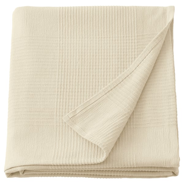 IKEA INDIRA Bedspread natural/unbleached cotton Queen/King