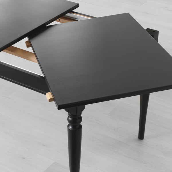 IKEA INGATORP Extendable Table Black 61/84 5/8x34 1/4 "