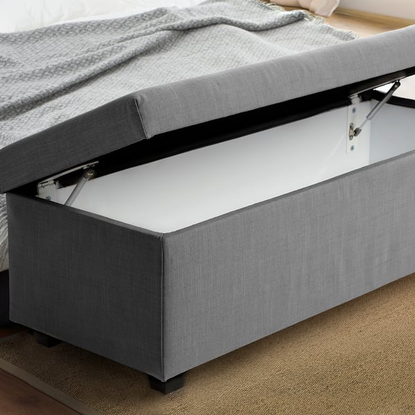 IKEA INNDYR Storage Bench Nordvalla Dark Gray/black