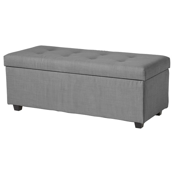 IKEA INNDYR Storage bench Nordvalla dark gray/black