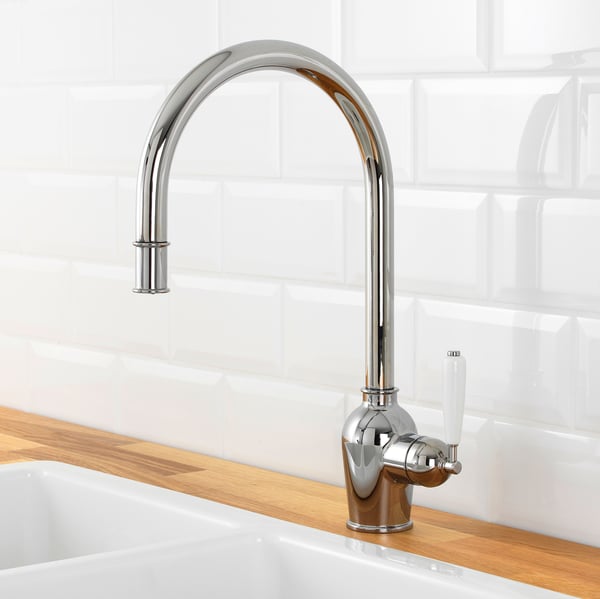 IKEA INSJÖN Kitchen Faucet With Pull-out Spout Chrome Plated