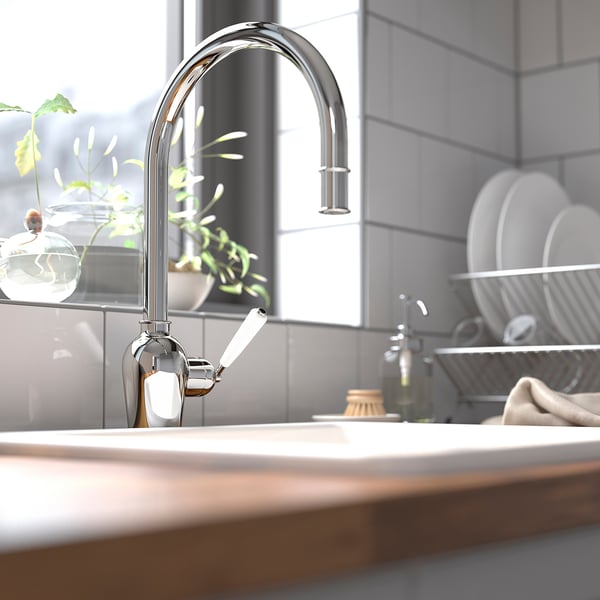 IKEA INSJÖN Kitchen Faucet With Pull-out Spout Chrome Plated