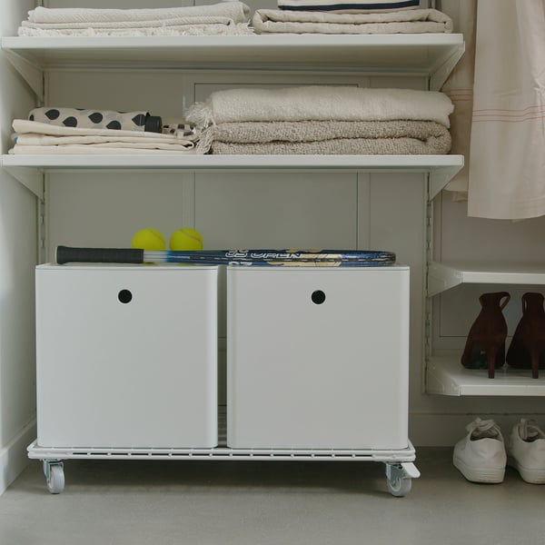 IKEA INVALLNING Utility Cart For Boxes White 26 3/4x15 3/8 "