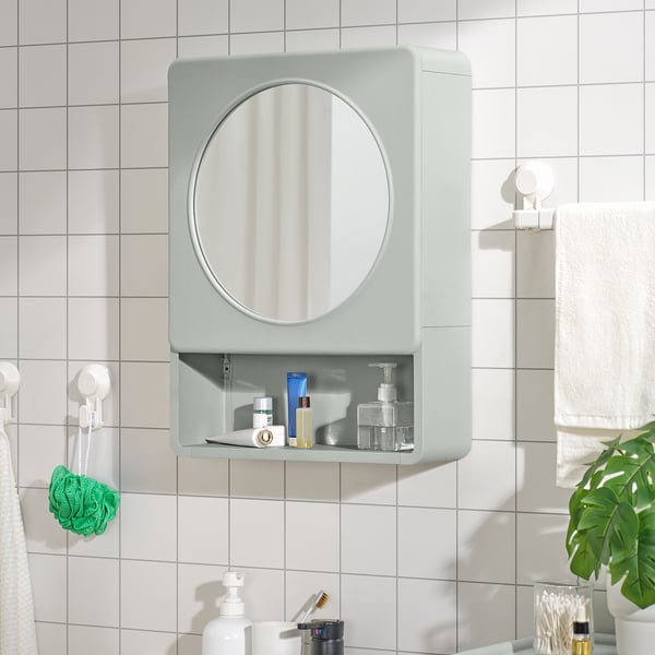 IKEA IVÖSJÖN Mirror Cabinet With 1 Door Green 17 3/8x5 7/8x23 1/4 "