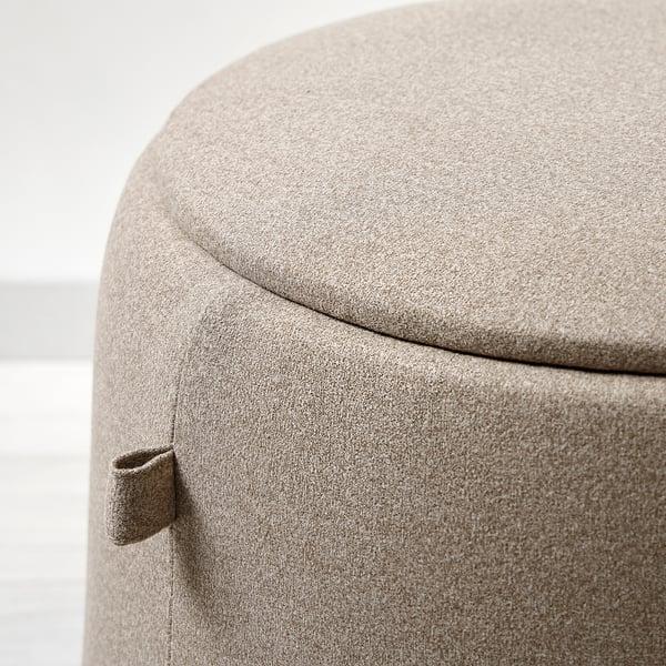 IKEA JÄRRESTAD Pouffe With Storage/Tonerud Dark Beige