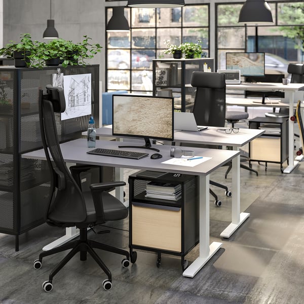 IKEA JÄRVFJÄLLET Office Chair With Armrests Glose Black