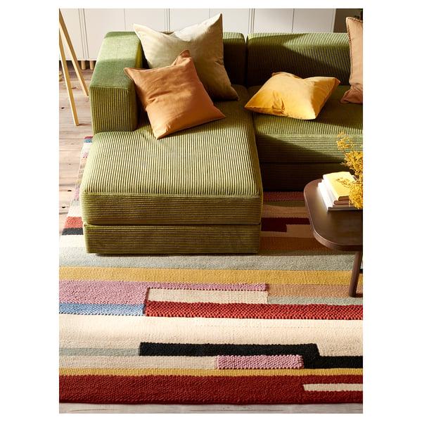 IKEA JÄTTEBO 2.5-seat Mod Sofa W Chaise Left/Samsala Dark Yellow-green