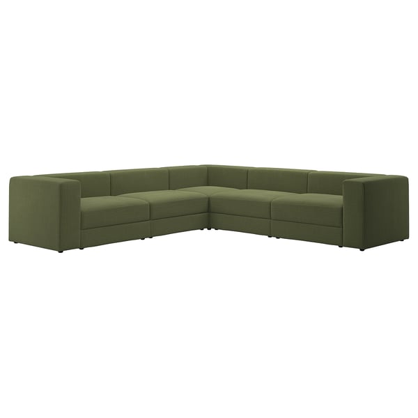 IKEA JÄTTEBO Mod corner sofa 6 seat Samsala dark yellow-green
