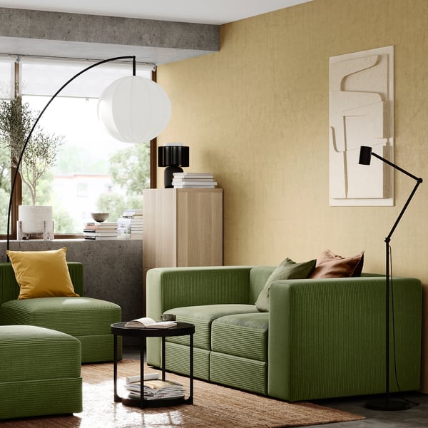 IKEA JÄTTEBO Modular Loveseat Samsala Dark Yellow-green