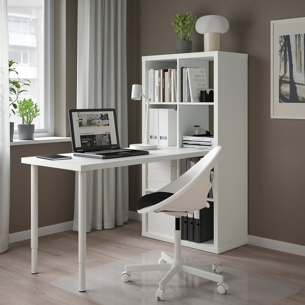 IKEA KALLAX / LAGKAPTEN Workstation White 30 1/8x62 5/8x57 5/8 "