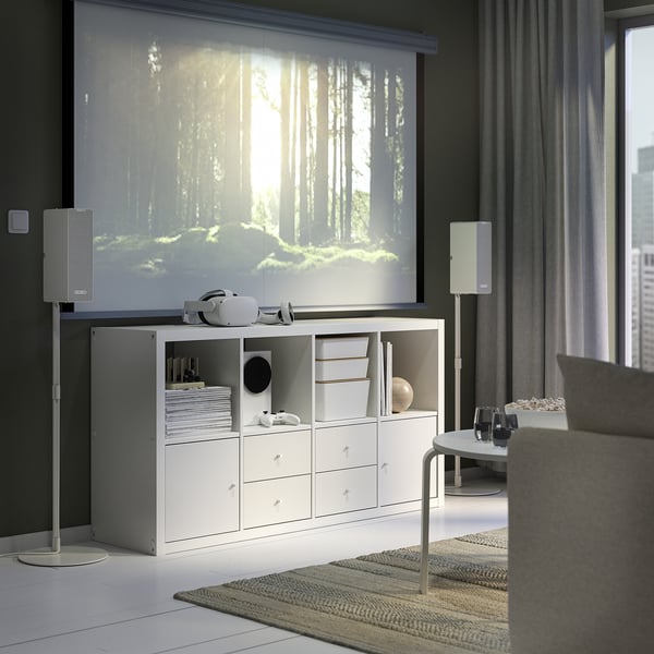 IKEA KALLAX Shelf Unit With 4 Inserts White 57 5/8x30 1/8 "