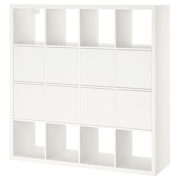 IKEA KALLAX Shelf unit with 8 inserts white 57 7/8x57 5/8 "