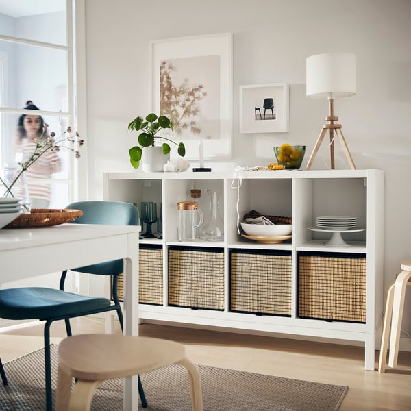 IKEA KALLAX Shelving Unit With Underframe White/white 57 7/8x37 "