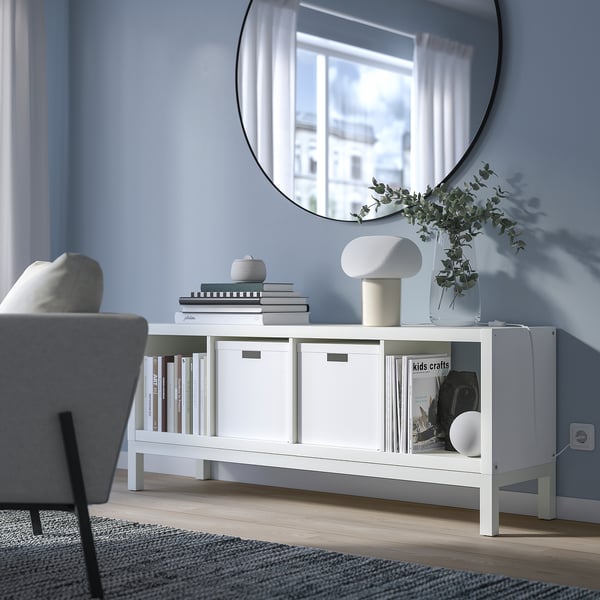 IKEA KALLAX Shelving Unit With Underframe White/white 57 7/8x23 1/4 "