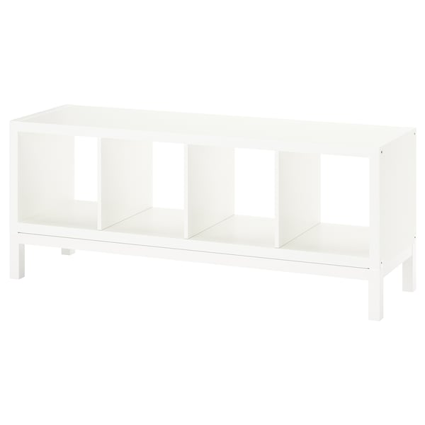 IKEA KALLAX Shelving unit with underframe white/white 57 7/8x23 1/4 "