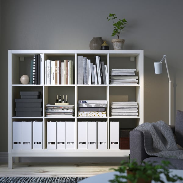 IKEA KALLAX Shelving Unit With Underframe White/white 57 7/8x50 3/4 "