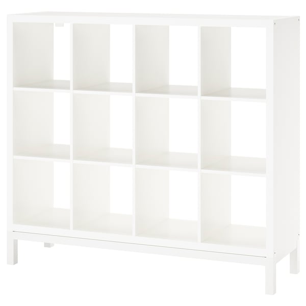 IKEA KALLAX Shelving unit with underframe white/white 57 7/8x50 3/4 "