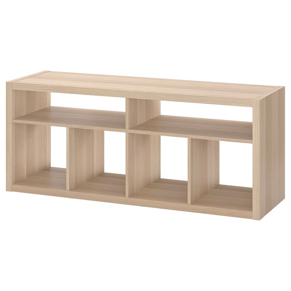IKEA KALLAX TV unit white stained oak effect 57 3/4x23 1/2 "