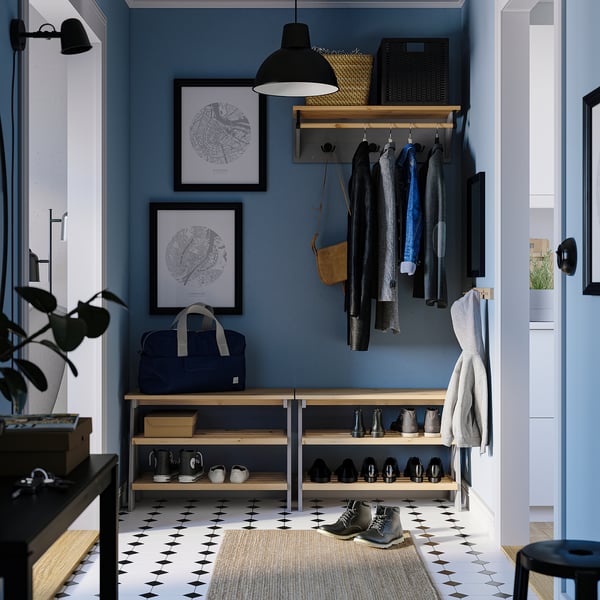 IKEA KALLSÖ Bench With Shoe Storage Gray 31 1/2x14 3/4x21 7/8 "