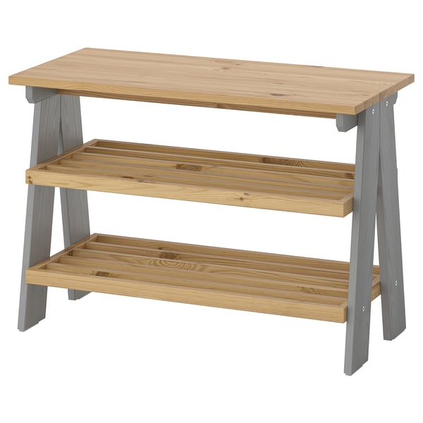 IKEA KALLSÖ Bench with shoe storage gray 31 1/2x14 3/4x21 7/8 "
