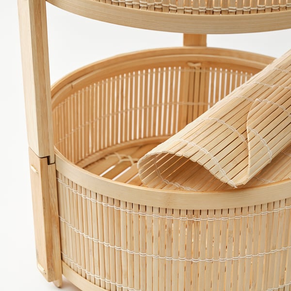 IKEA KANELMOTT Vegetable/fruit Basket Set Of 2 Bamboo