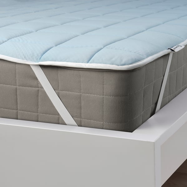 IKEA KEJSAROLVON Mattress Protector Beige/blue Queen