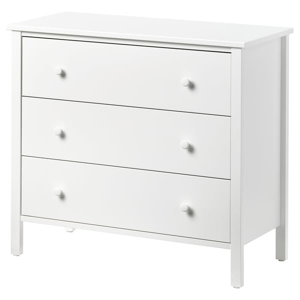 IKEA KILBERGET 3-drawer chest white/anchor/unlock function 33 7/8x30 3/4 "