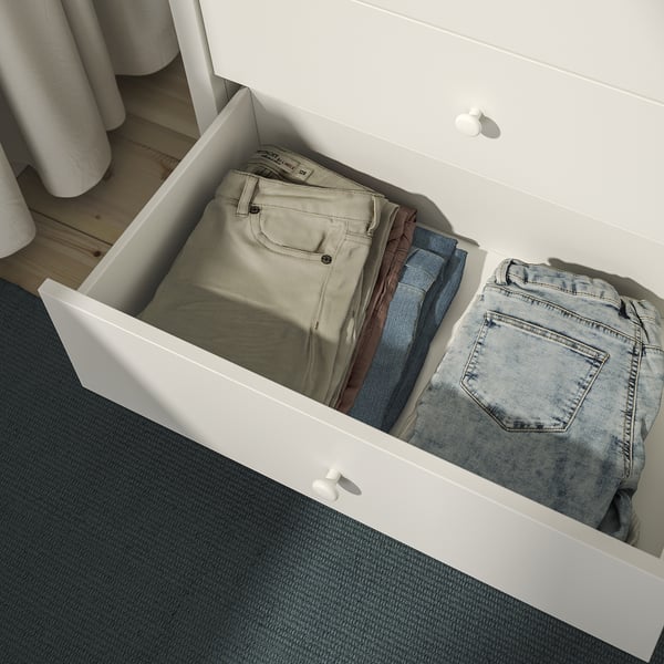 IKEA KILBERGET 6-drawer Chest White/anchor/unlock Function 56 3/4x30 3/4 "