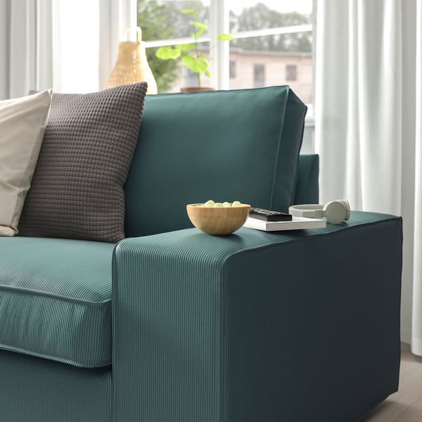 IKEA KIVIK Corner Sectional 5-seat W Chaise Kelinge Gray-turquoise