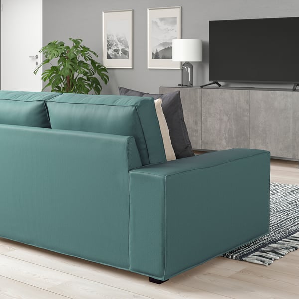 IKEA KIVIK Corner Sectional 5-seat W Chaise Kelinge Gray-turquoise