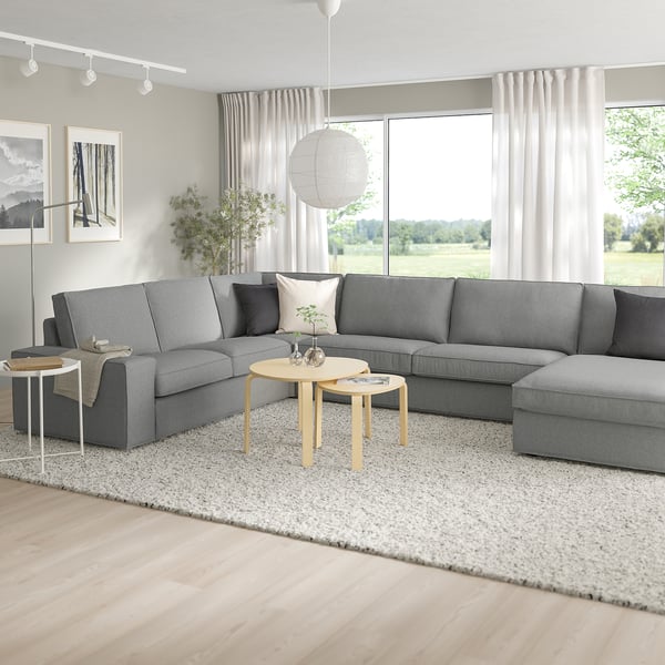 IKEA KIVIK Sectional 6-seat Crn/chaise Tibbleby Beige/gray