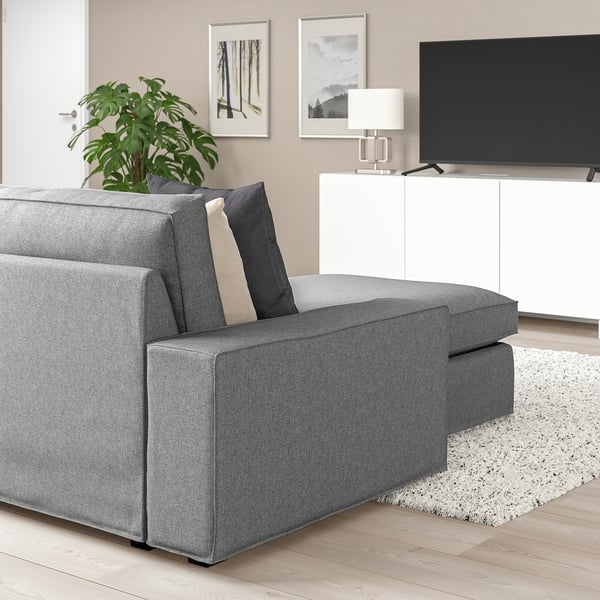 IKEA KIVIK Sectional 6-seat Crn/chaise Tibbleby Beige/gray