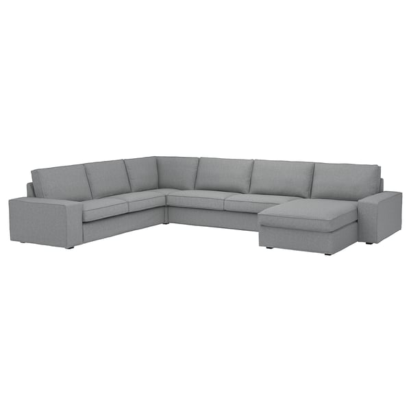 IKEA KIVIK Sectional 6-seat crn/chaise Tibbleby beige/gray