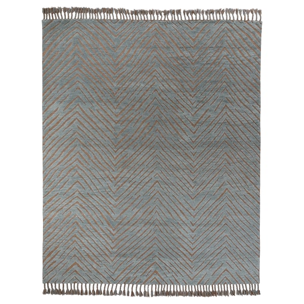 IKEA KLAPPERSTARR Rug high pile blue/handmade 7 ' 10 "x9 ' 10 "