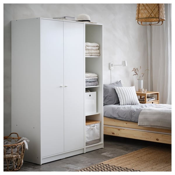 IKEA KLEPPSTAD Wardrobe With 2 Doors White 31 1/4x69 1/4 "