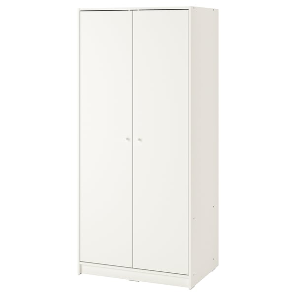 IKEA KLEPPSTAD Wardrobe with 2 doors white 31 1/4x69 1/4 "