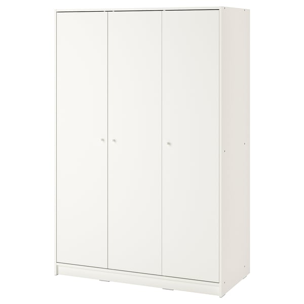 IKEA KLEPPSTAD Wardrobe with 3 doors white 46 1/8x69 1/4 "