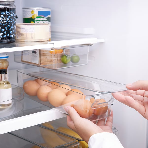 IKEA KLIPPKAKTUS Storage Box For Fridge Clear 12 ½x4x3 ¼ "