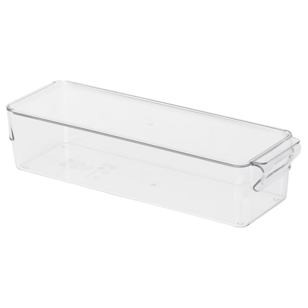 IKEA KLIPPKAKTUS Storage box for fridge clear 12 ½x4x3 ¼ "