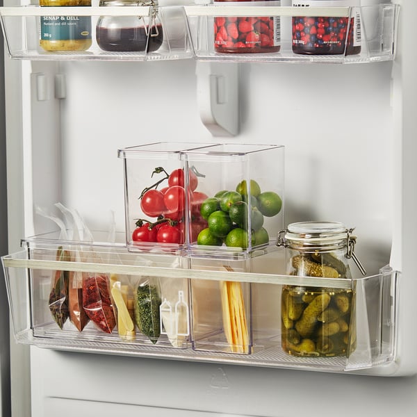 IKEA KLIPPKAKTUS Storage Box For Fridge Set Of 3 Clear